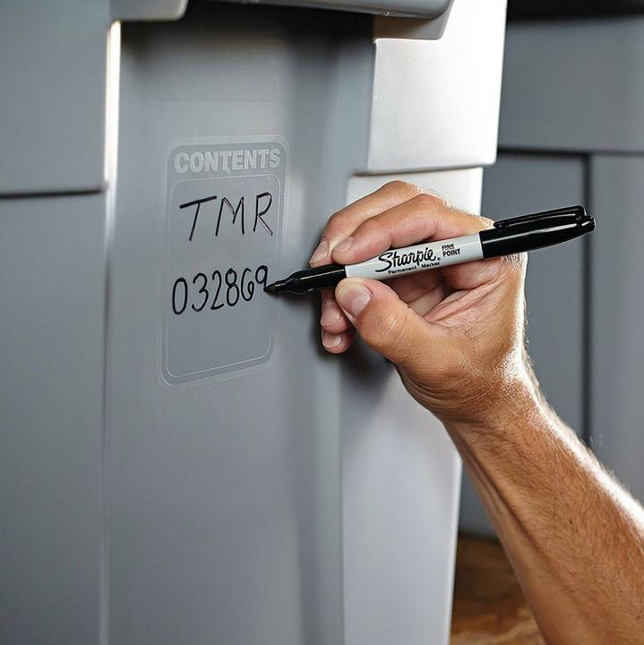 Actual product image Sharpie Feiner Permanentmarker (Black, 1 mm, 1 x)