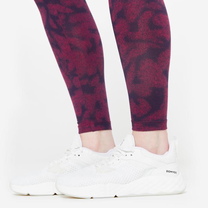 Produktbild Domyos Leggings Damen Slim dehnbar Baumwolle - lila (W30/L31)