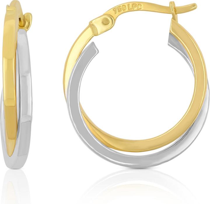 Produktbild Muau Creolen (750, 18 K Gelbgold, Weissgold)