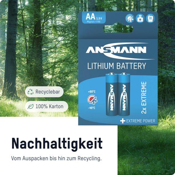 Actual product image Ansmann 4+4 Extreme Lithium AA Mignon LR 6 Big Pack (8 pcs., AA, 2850 mAh)