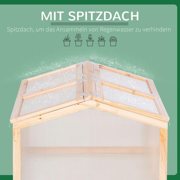 Immagine prodotto Swisshandel24 Serra a telaio freddo Serra a telaio freddo per piante con copertura in legno e policarbonato.