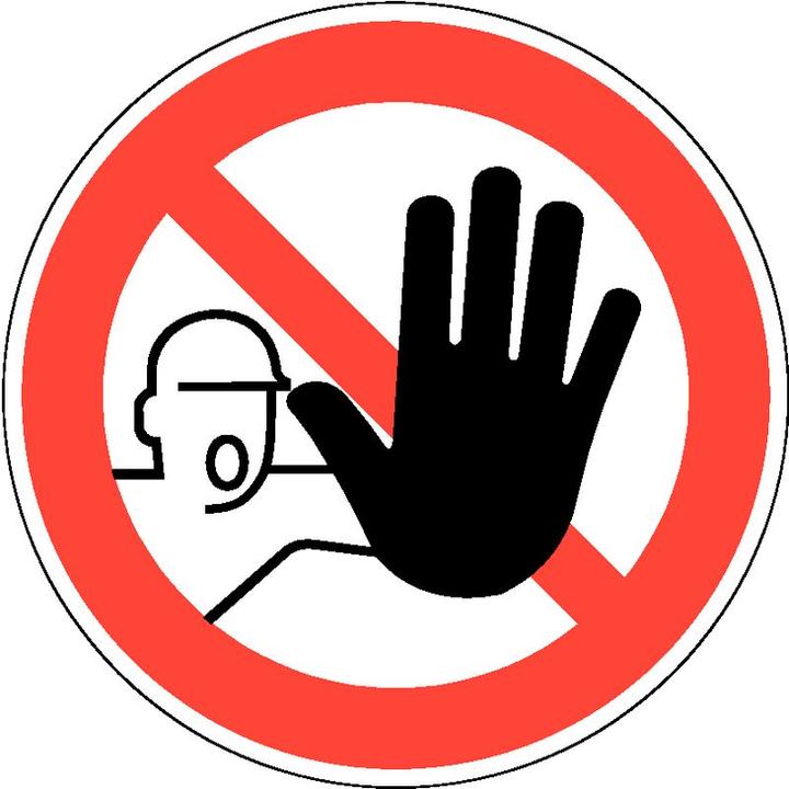 Immagine prodotto BRW Segnale di divieto di accesso - Ø 5 cm, 6 fogli