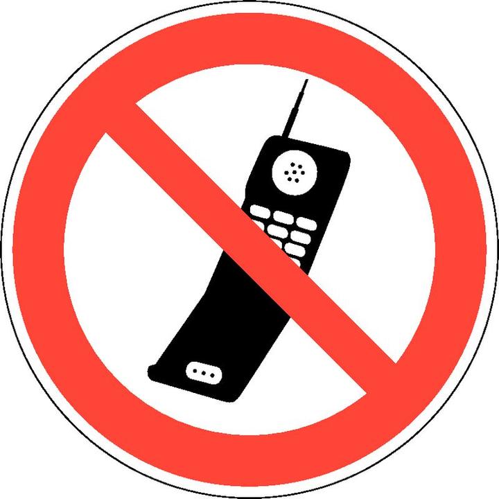 Actual product image BRW Prohibition sign No mobile phones - Ø 10 cm
