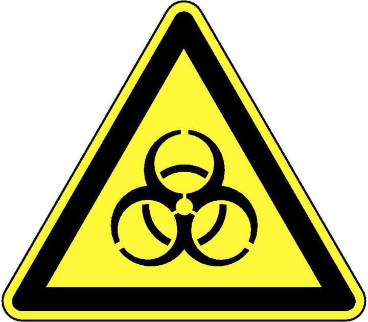 Actual product image BRW Warning sign Biological hazard - 10 cm