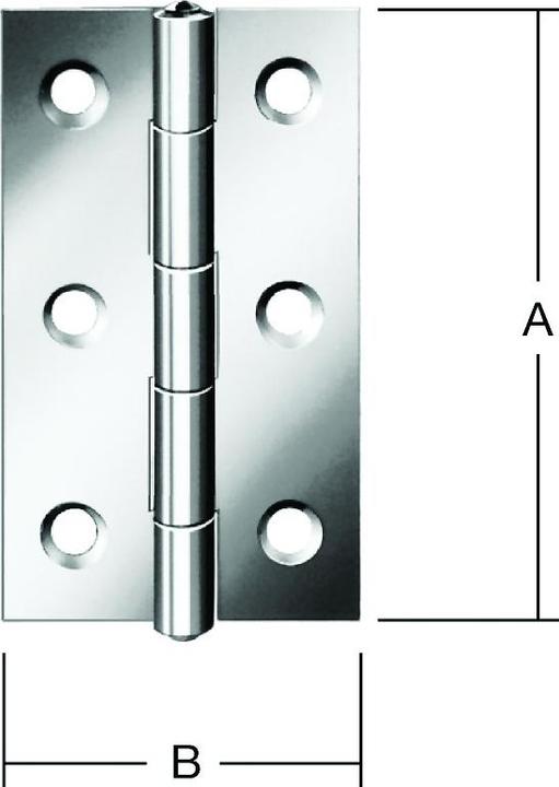 Actual product image Voss Helme Rolled, narrow hinges H.30mm W.22mm P.0.9mm STA galvanised VORMANN (000501030Z)
