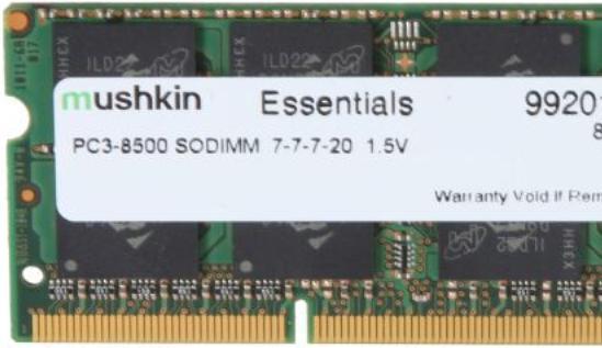 Actual product image Mushkin 992019 (1 x 8GB, 1066 MHz, DDR3-RAM, SO-DIMM)