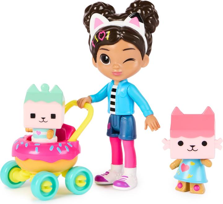 Actual product image Gabby's Dollhouse Gabby’s Dollhouse, Kitty Care Figure Set with Gabby, Baby Box, Baby Benny Box, Surprise Toys & Dollh