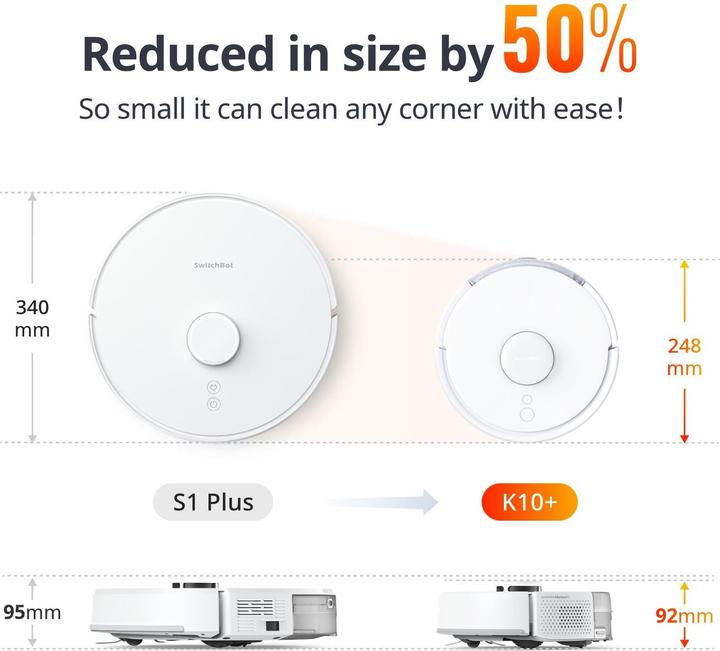 Actual product image SwitchBot Mini Robot Vacuum K10+ (Robot vacuum)