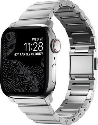 Produktbild Nomad Stainless Steel Band -terÃƒÂ¤sranneke, Apple Watch 41 / 40 /, hopea (Edelstahl, Apple Watch Series 9)