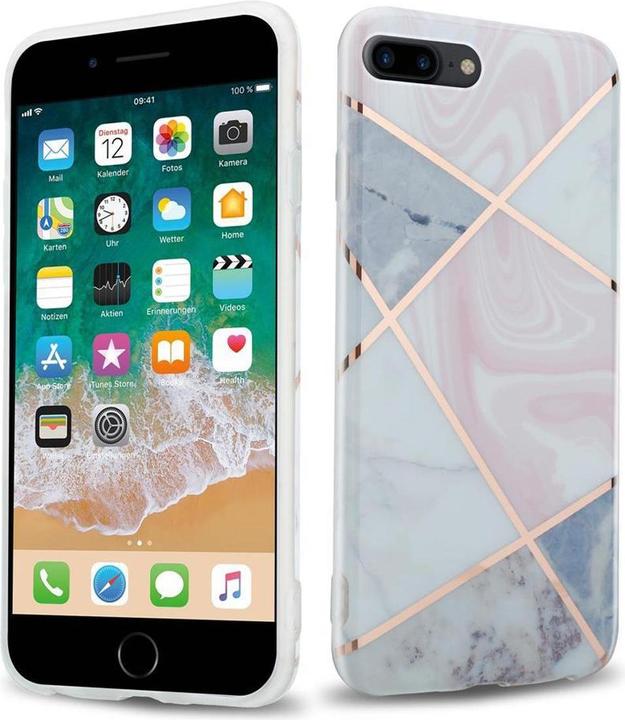 Produktbild Cadorabo IMD TPU Bunter Marmor Cover (Apple iPhone 7 Plus, Apple iPhone 7s Plus)