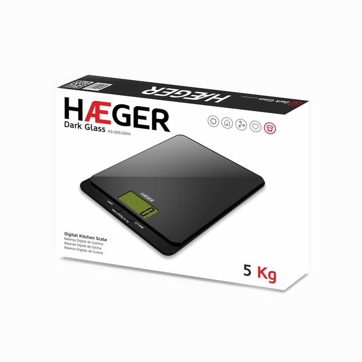 Actual product image Haeger Dark Glass kitchen scale