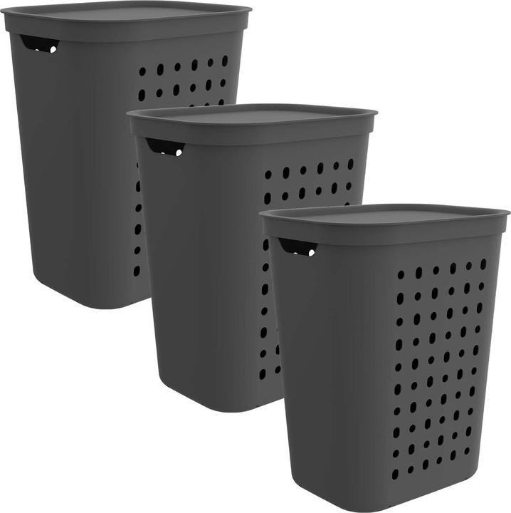 Produktbild Rotho 3er-Set Wäschesammler Jona 55l