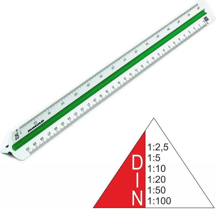 Actual product image Rumold Triangular scales 150 (300 mm)