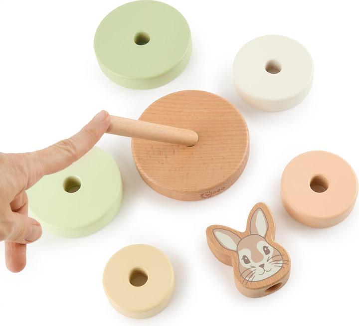 Actual product image Bieco Stapelspielzeug Stapelturm Hase Fine 10 cm x 10 cm x 18.5 cm