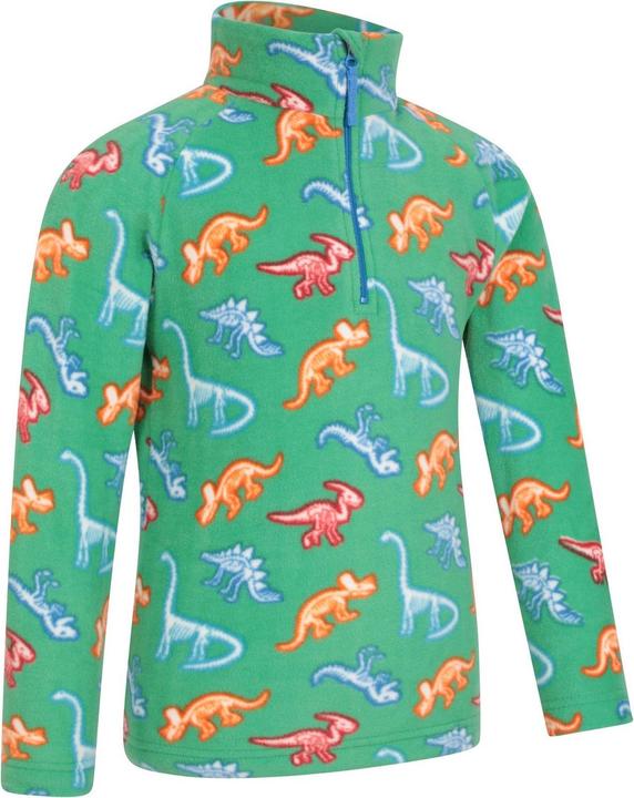Actual product image Mountain Warehouse Childrens/Kids Pursuit Dinosaur Skeleton Half Zip Fleece Top (98)
