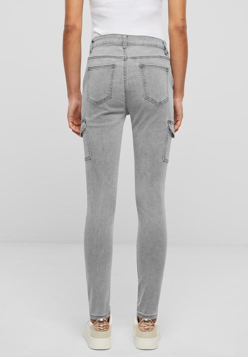 Produktbild Cloud 5ive Cloud5ive Damen High Waist Cargo Jeans Hose mit washed look (M)