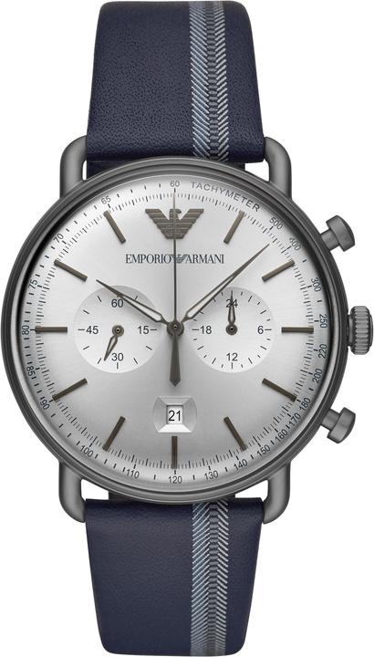 Actual product image Giorgio Armani aviator (Analogue wristwatch, Chronograph, 43 mm)