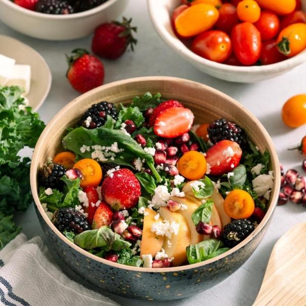 Produktbild Jungle Culture extra grosse Salatschüssel aus Bambus in dunkelgrau (28 cm Durchmesser) (28 cm, 1 x)