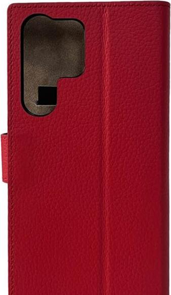 Actual product image Mike Galeli Book cover genuine leather Marc molten lava (Samsung Galaxy S23 Ultra)