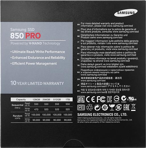 Produktbild Samsung 850 Pro (128 GB, 2.5")
