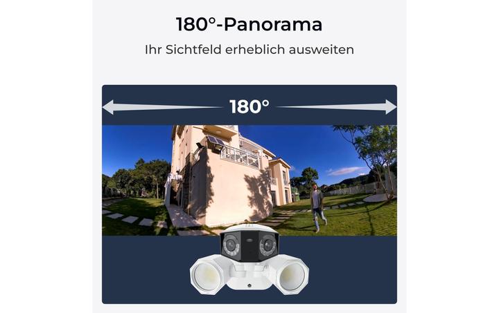 Actual product image Reolink Floodlight F750P 4K camera (4608 x 1728 pixels)