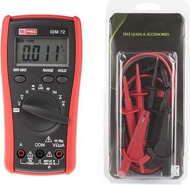 Actual product image Rs Pro IDM72 Multimeter with Free Test Lead Set (CAT III, CAT IV)