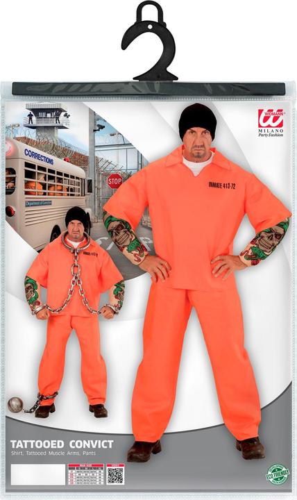 Actual product image Widmann Costume Tattooed Prisoner (XL)