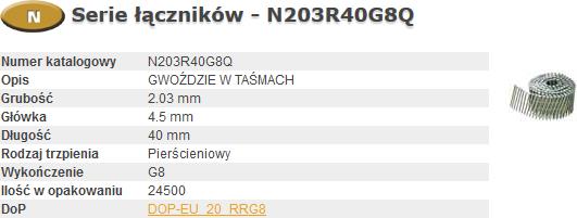 Produktbild Bostitch GWOŹDZIE N55 2,03-40 R GAL8 Q