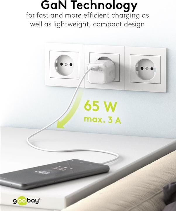 Produktbild Goobay USB-C Nano Schnellladegerät mit GaN Technologie (65 W)