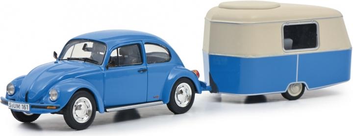 Actual product image Schuco VW Beetle 1600i m Eriba Puck blue 1:43
