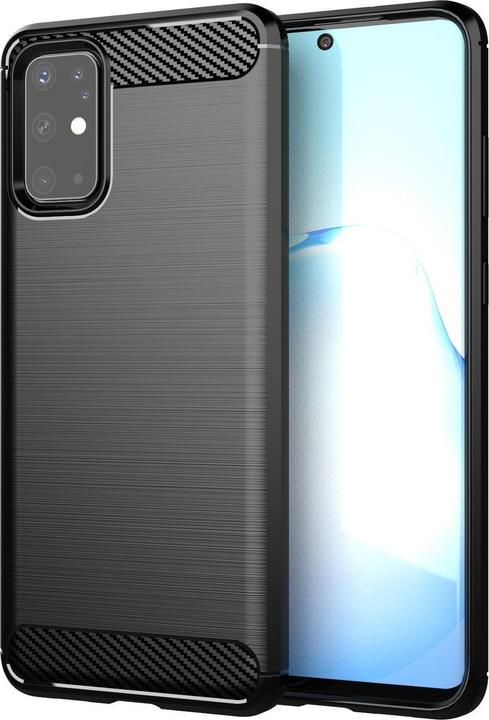 Immagine prodotto Cadorabo TPU Ultra sottile in acciaio inossidabile al carbonio Combi Cover (Samsung Galaxy S20+)