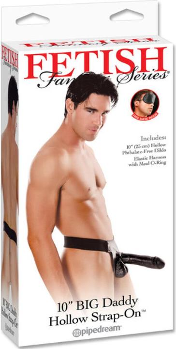 Actual product image Pipedream Big Daddy Hollow 10" Strap-On Black