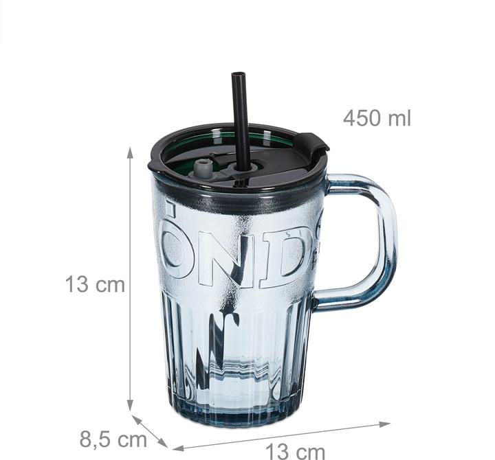 Image du produit Relaxdays 4x jarres-paille (0.45 l, 4 x)