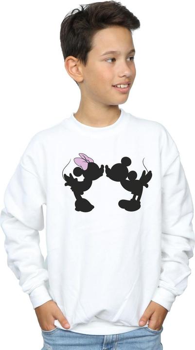 Actual product image Disney Boys Mickey Minnie Kiss Silhouette Sweatshirt (116)