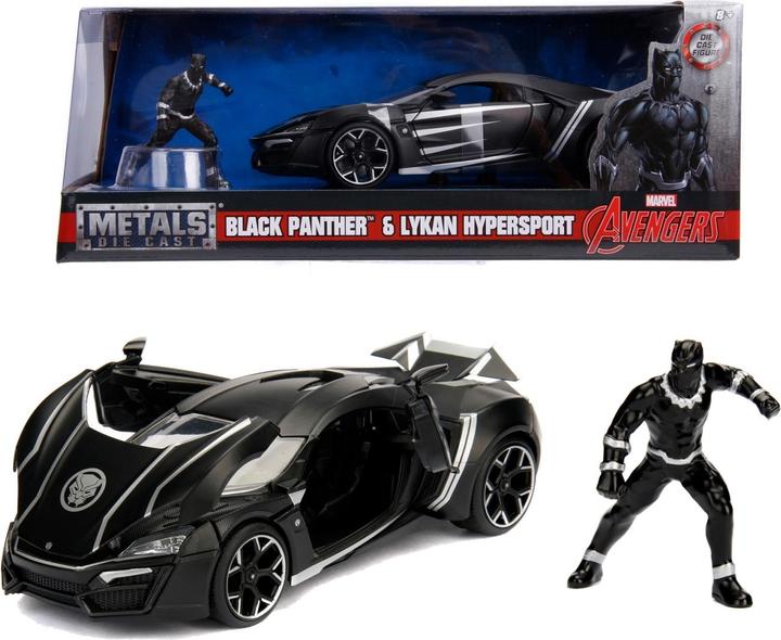 Produktbild Jada Avengers Black Panther mit Auto 1:24