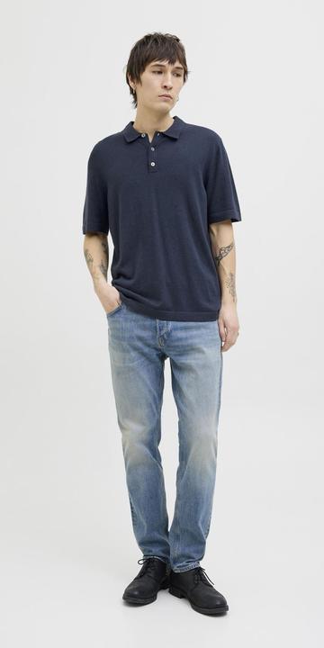 Actual product image Jack & Jones Jjeemil Knit Relaxed Polo Ss Sn (XS)