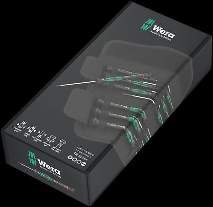 Actual product image Wera Kraftform Micro 12 Universal 1 (Slotted screws, Allen screw, Torx (TX), Phillipps cross recess (PH))