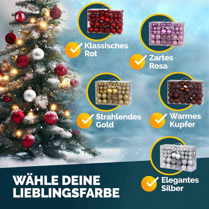 Actual product image Deuba Christmas tree balls (100 -part)