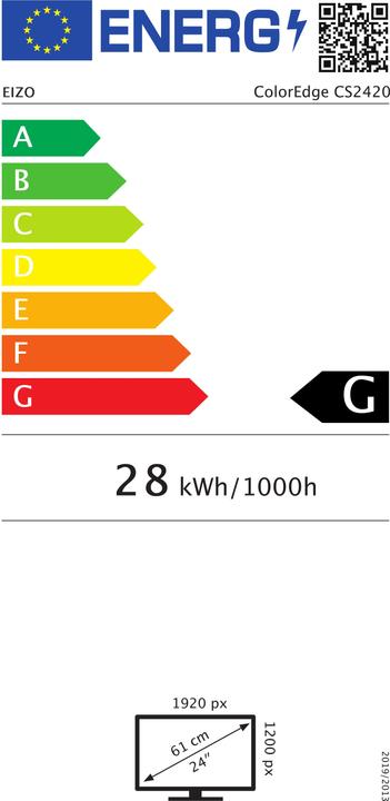 Label énergétique Eizo Cs2420 (1920 x 1200 pixels, 24")