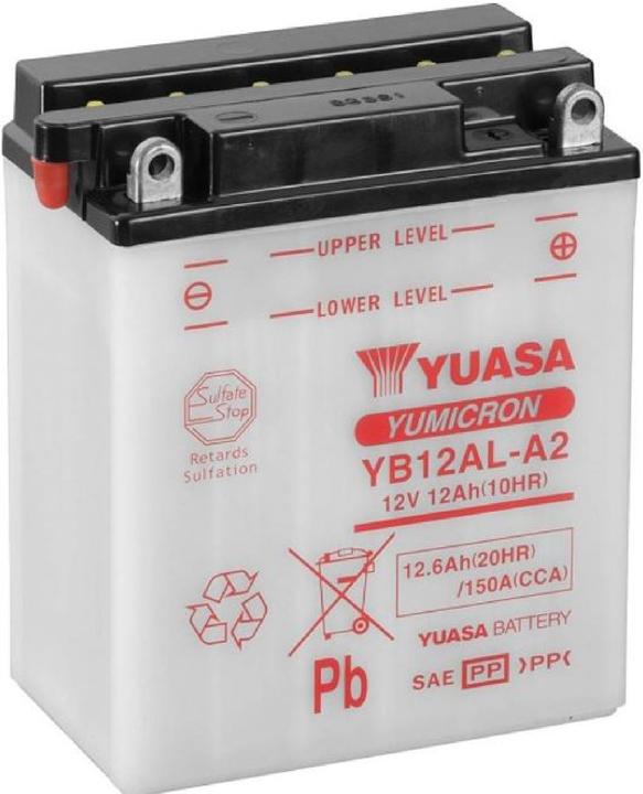 Image du produit Yuasa Batterie de moto YB12ALA2 (12 V, 12.60 Ah, 150 A)
