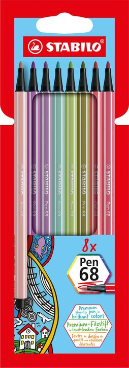 Actual product image STABILO Pen 68 (8 colours, 8 x)
