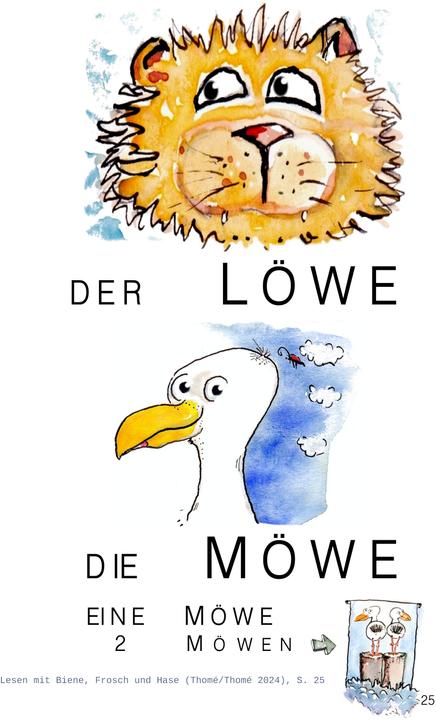 Actual product image Thomé:Lesen mit Biene, Frosch und Hase (German, Kurzi Shortriver, D. Orie, Prof Dr Günther Thomé, Dorothea Thomé, 2024)