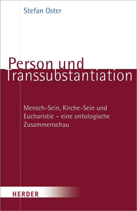 Produktbild Person und Transsubstantiation (Deutsch, Stefan Oster, 2010)