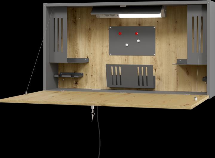 Hammerbacher Wandschreibtisch (1200 x 260 x 650 mm)
