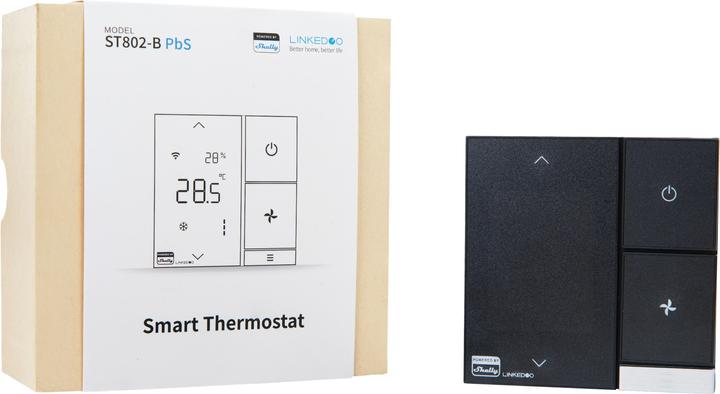 Actual product image Shelly LinkedGo Smart HVAC thermostat
