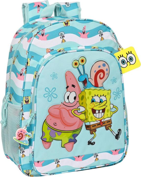Safta Schulrucksack Spongebob Stay positive Blau Weiss (33 x 42 x 14 cm)