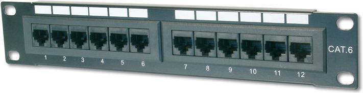 Produktbild Digitus Patch Panel 25,4cm 10Zoll Cat5e 12-Port geschirmt