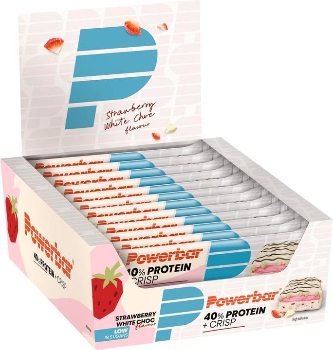 Actual product image Powerbar 40% Protein Crisp (Strawberry White Choc, 12 pcs., 480 g)