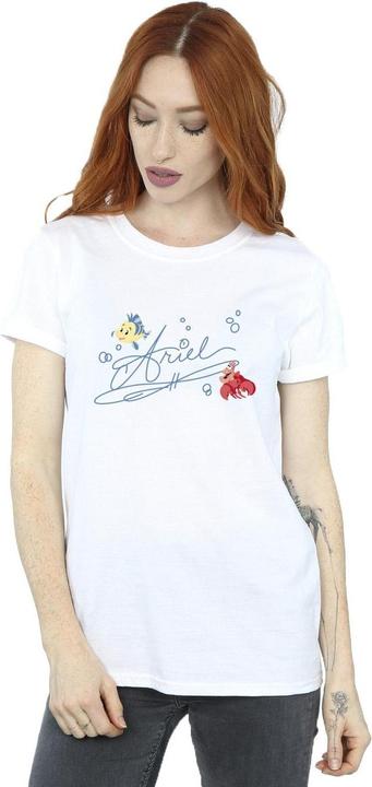 Actual product image Disney Womens/Ladies The Little Mermaid Ariel Cotton Boyfriend T-Shirt (S)