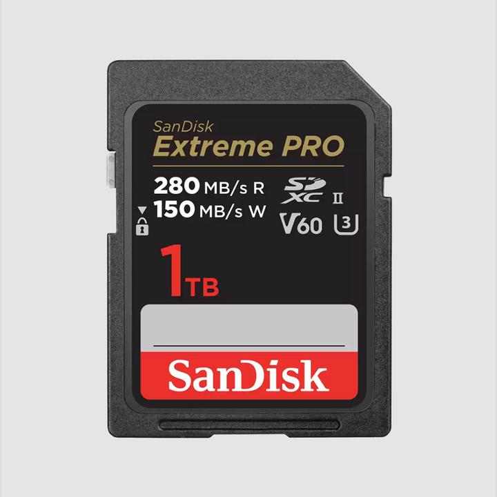 Actual product image SanDisk Extreme PRO UHS-II V60 (1000 GB, SDXC, U3, UHS-II)